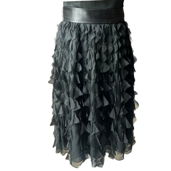 WHBM Black Strapless Fit & Flare Dress - Size 4 - Picture 3 of 6